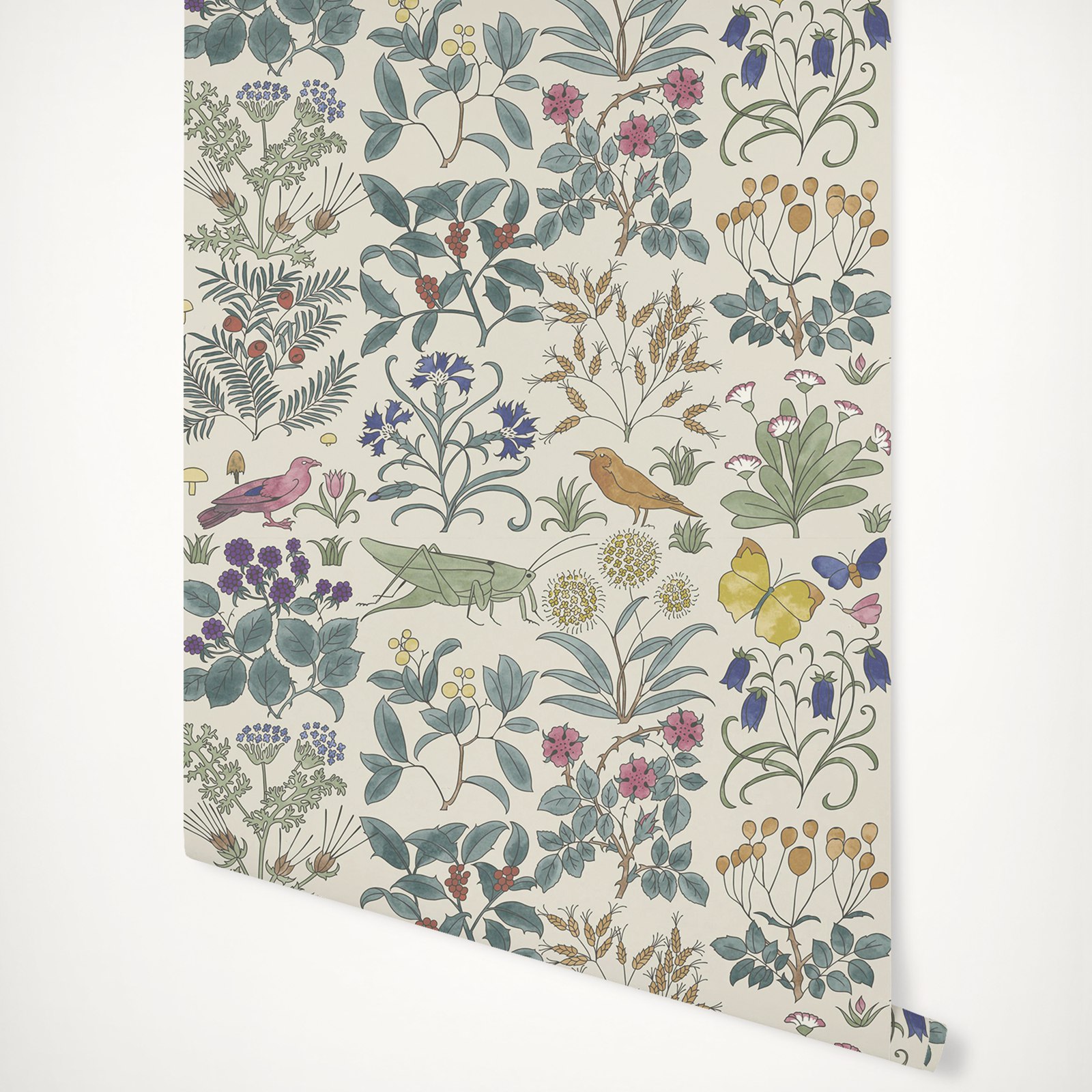 Herbal Wallpaper - Apothecary's Garden Wallpaper with Garden plants