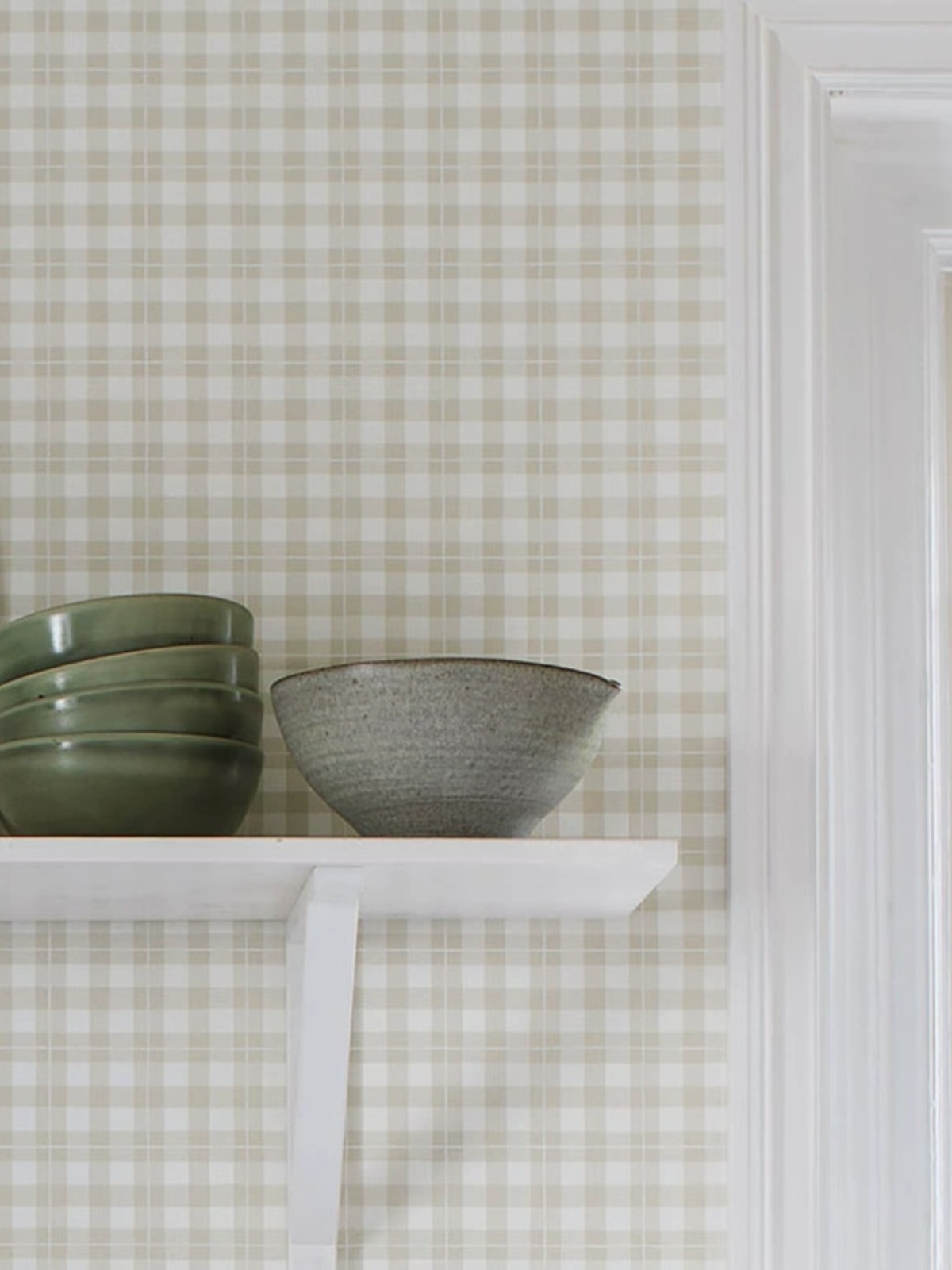 Herbal Wallpaper - custom Modern minimalist grid wallpaper fresh