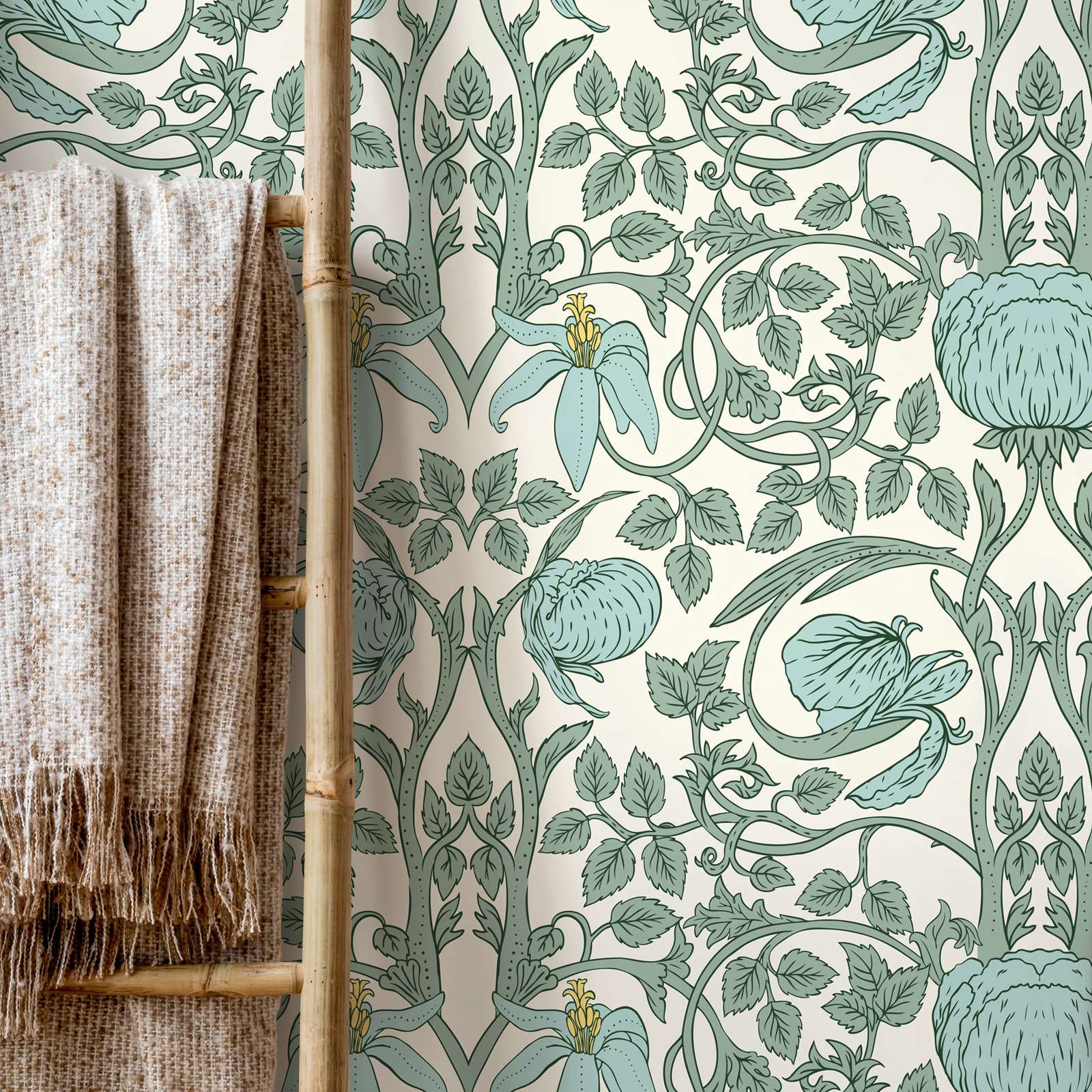 Pastel Art Nouveau Wallpaper,P - огляд і ціна Herbal Wallpaper