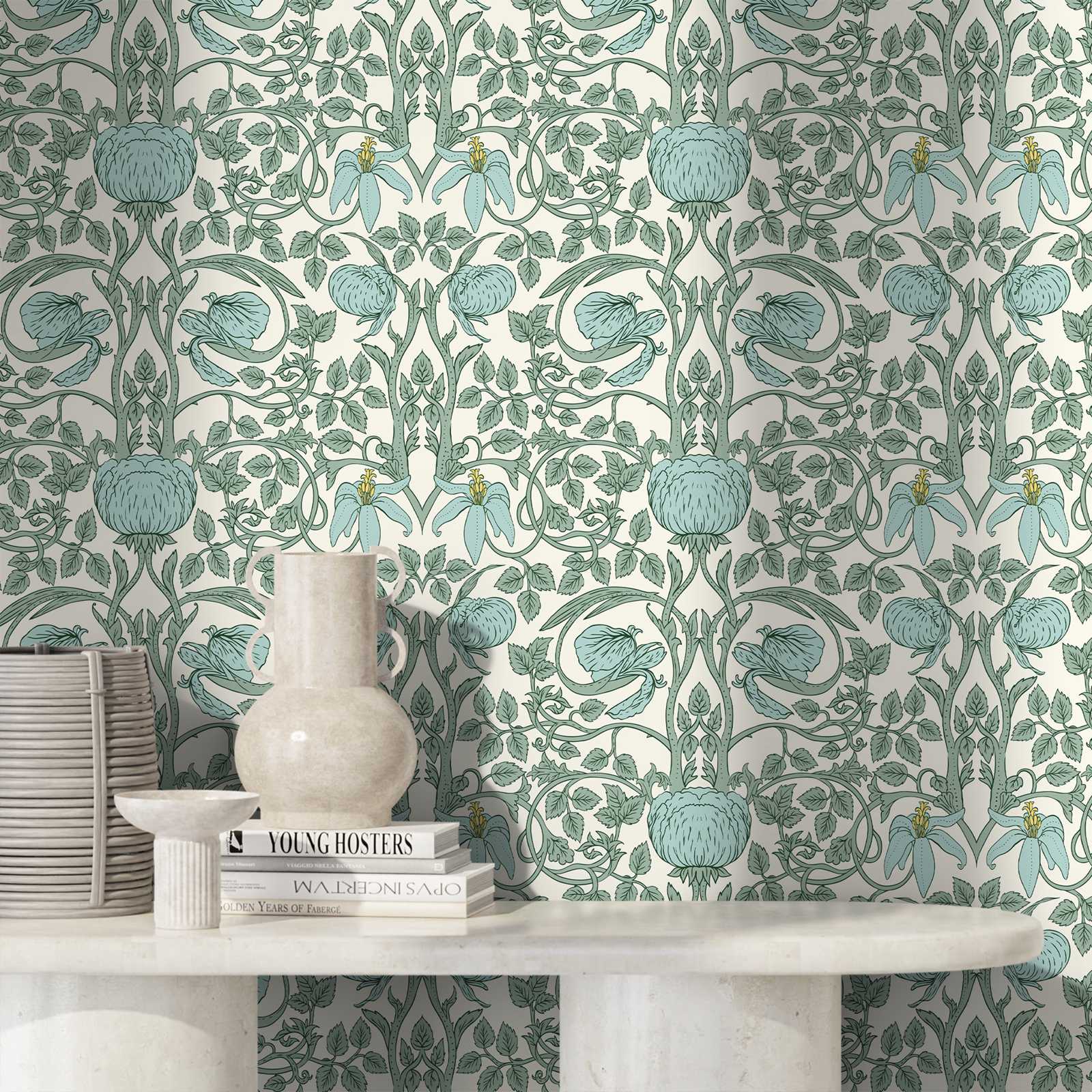 Pastel Art Nouveau Wallpaper,P - огляд і ціна Herbal Wallpaper