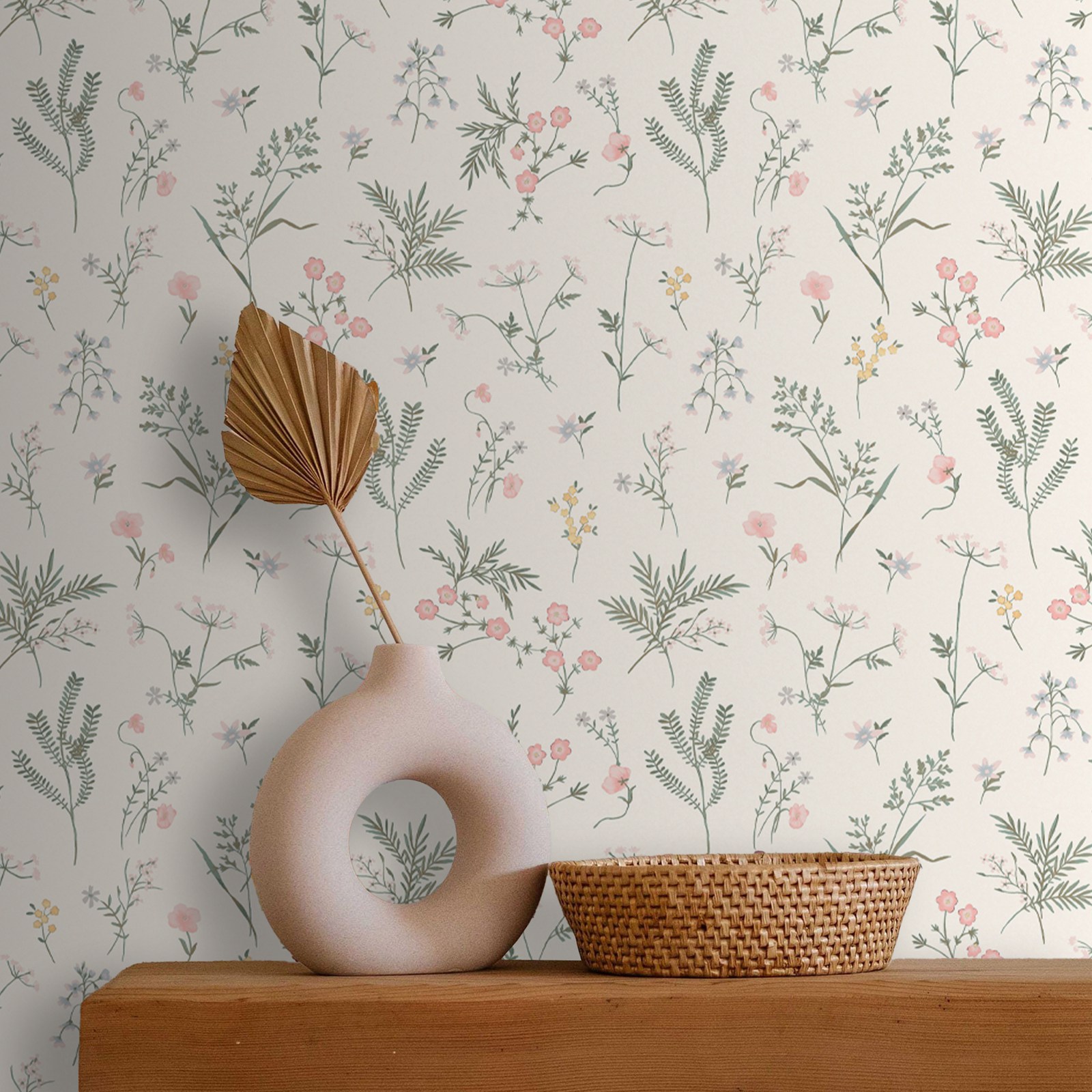 Crosswell Coral Pink Botanical - огляд і ціна Herbal Wallpaper