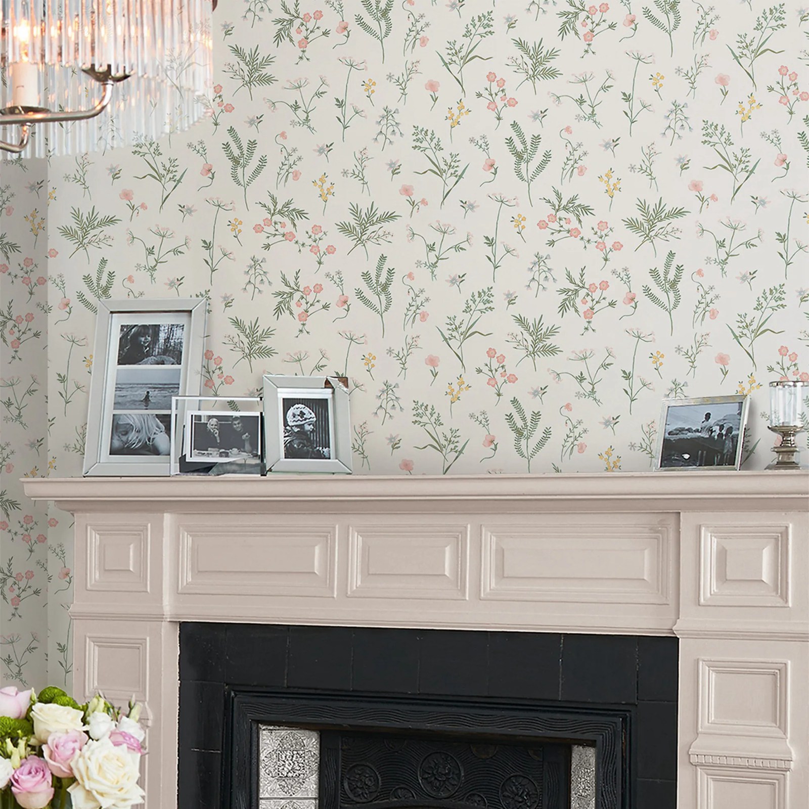 Crosswell Coral Pink Botanical - огляд і ціна Herbal Wallpaper