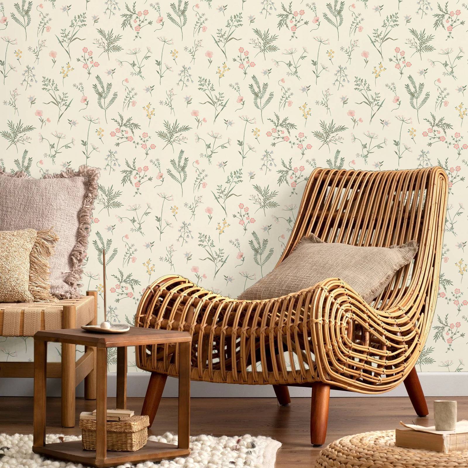 Crosswell Coral Pink Botanical - огляд і ціна Herbal Wallpaper