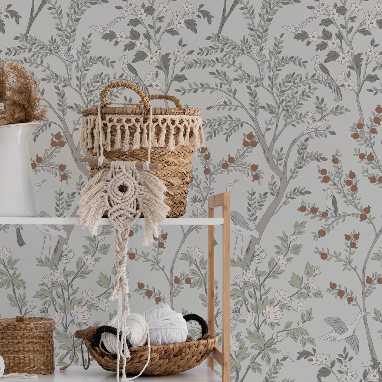 Vintage Floral Wall Sticker Wa - огляд і ціна Herbal Wallpaper